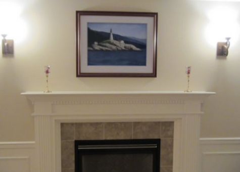 Lighthouse painting step 10: Installed in customer's home